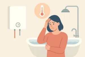 illustration to show that home has no heating or hot water